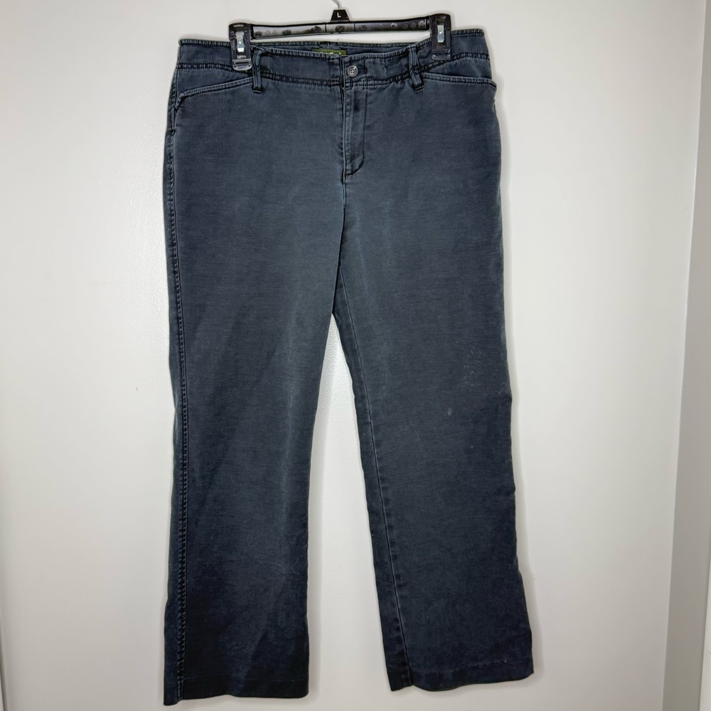 E Eddie Bauer Mercer Fit Women's Straight Leg Pants Size 12 Navy Blue